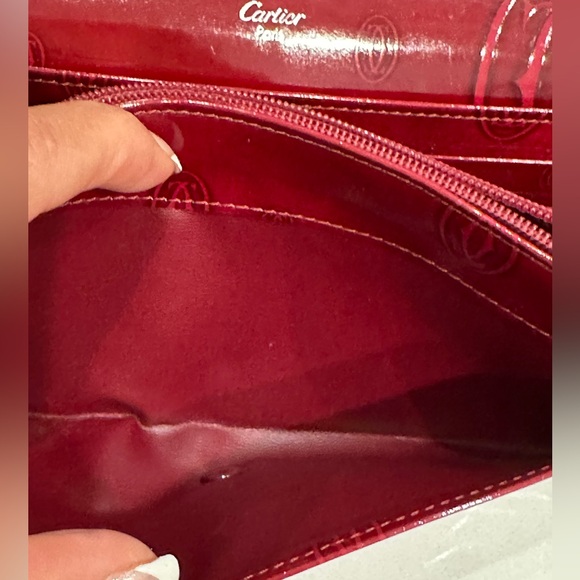 Cartier Happy Birthday Patent Leather Envelope Long wallet - Picture 14 of 16